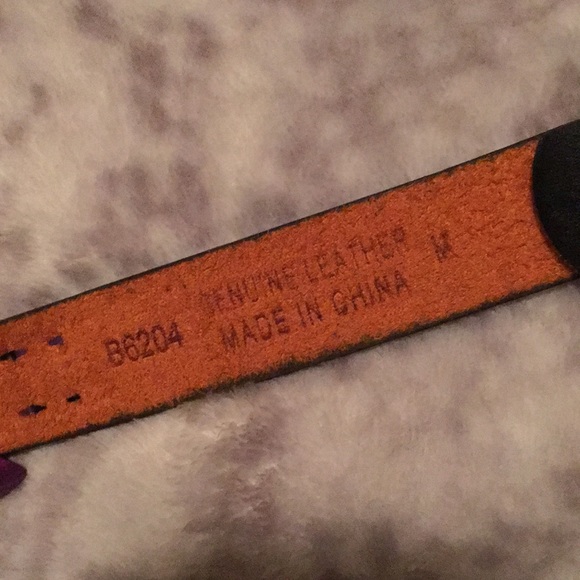 Kids Punk Purple & Black Checkerboard Studded Belt - Picture 7 of 7